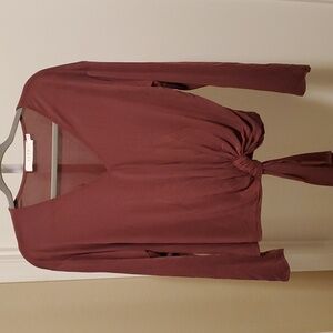 2. Tops - ASTR long sleeve brushed knit tp